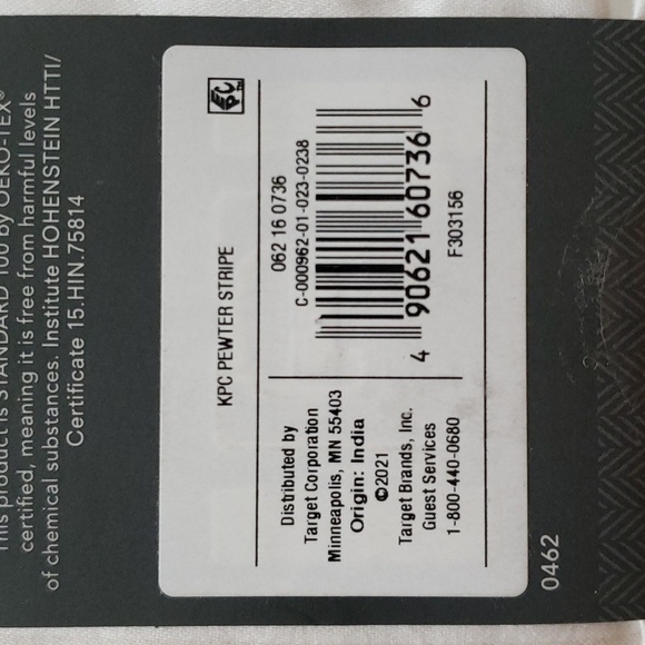 Threshold. Performance 400ct; King Size; Pewter Stripe. NWT - Picture 6 of 11